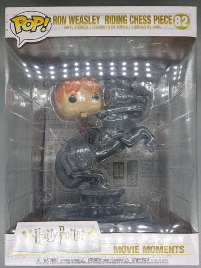 82 Ron Weasley Riding Chess Piece Movie Moment - Harry Potter Funko POP - Damaged Box