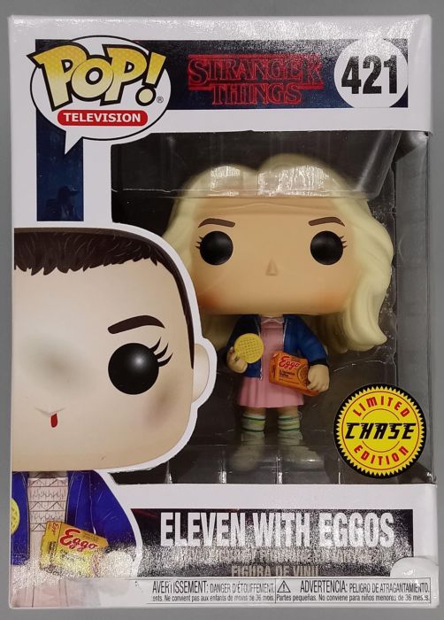 #421 Eleven with Eggos (Wig) Chase - Stranger Things Box Damaged Funko POP