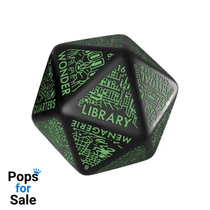 Viridian Jumbo Dice Dungeon Room Generator D20 Black Dice