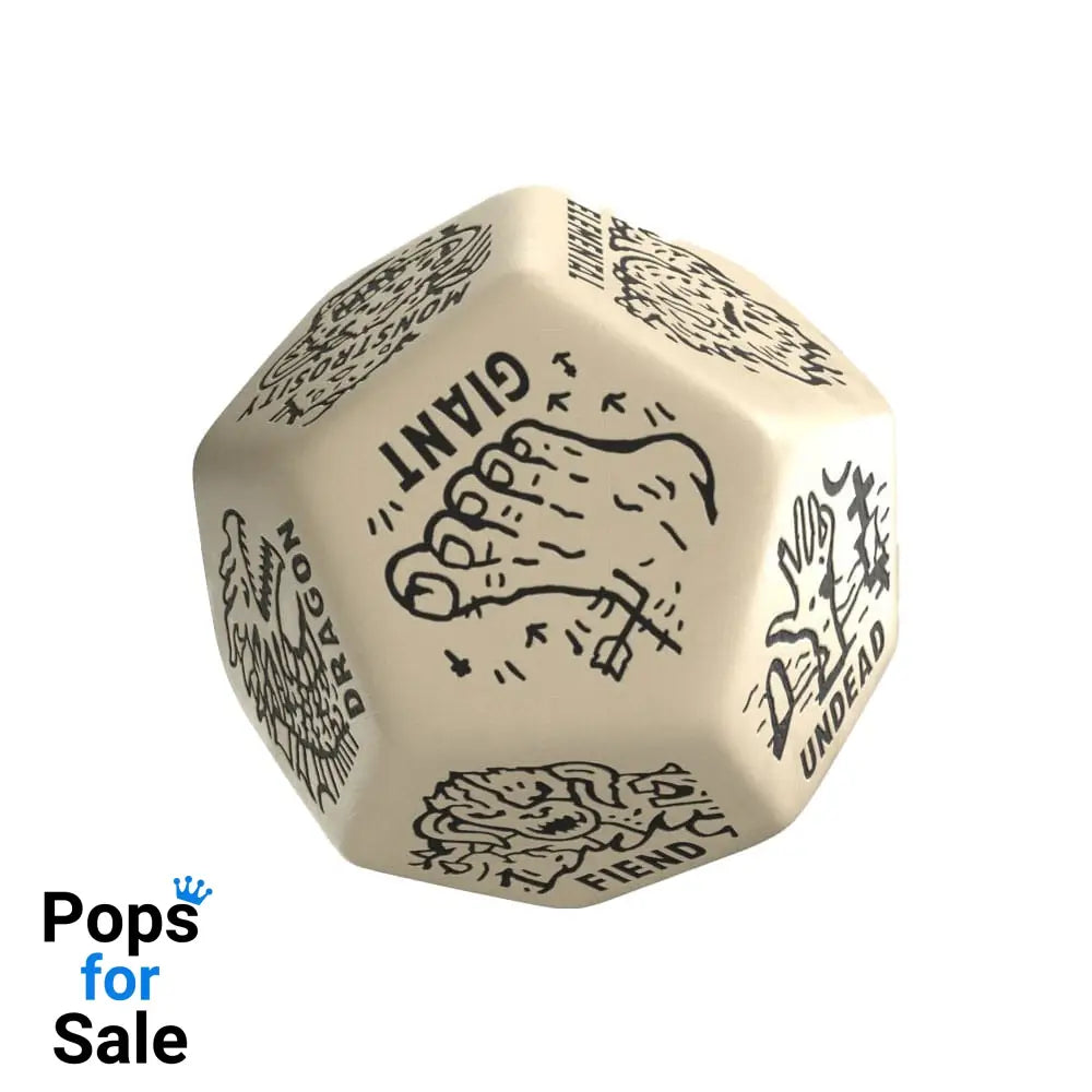 Viridian Jumbo Dice Monster Generator Die D12 Beige Dice
