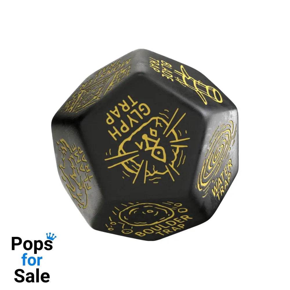 Viridian Jumbo Dice Trap Generator Die D12 Black Dice