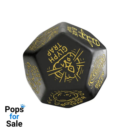 Viridian Jumbo Dice Trap Generator Die D12 Black