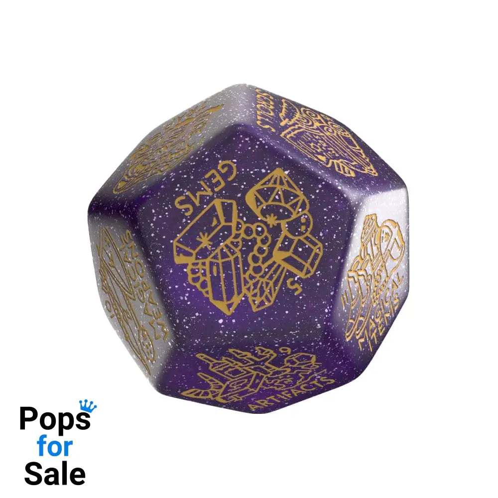 Viridian Jumbo Dice Treasure Generator Die D12 Shimmering Purple