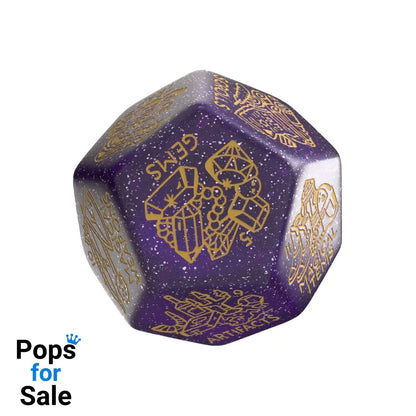 Viridian Jumbo Dice Treasure Generator Die D12 Shimmering Purple