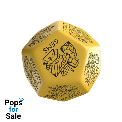 Viridian Jumbo Dice Treasure Generator Die D12 Yellow Dice