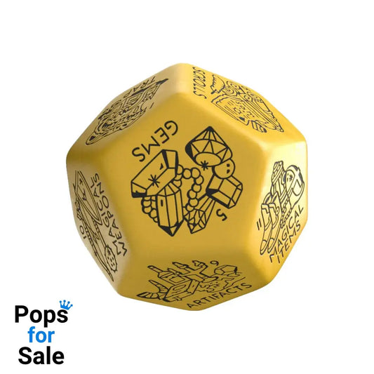 Viridian Jumbo Dice Treasure Generator Die D12 Yellow Dice