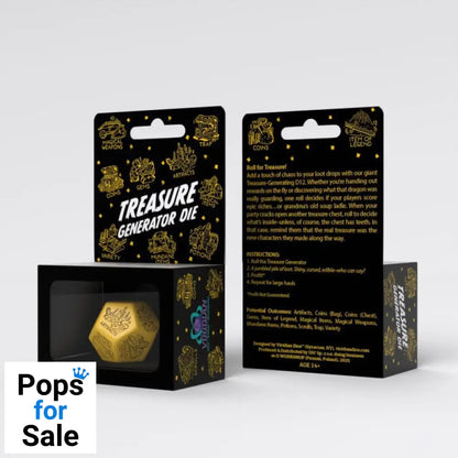 Viridian Jumbo Dice Treasure Generator Die D12 Yellow