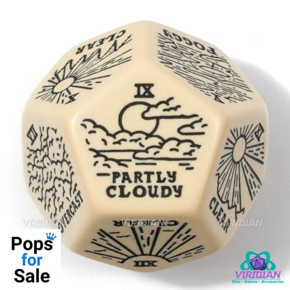 Viridian Jumbo Dice Weather Generator Die D12 Beige