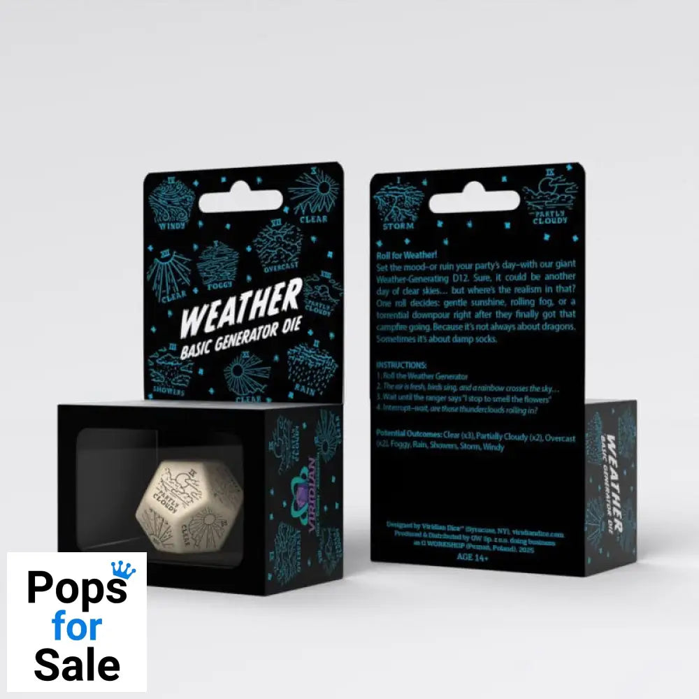 Viridian Jumbo Dice Weather Generator Die D12 Beige
