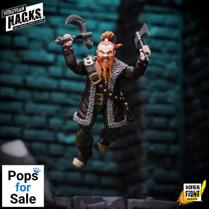 Vitruvian H.A.C.K.S. Action Figure Dwarf Mercenary Grimgrom Action figures