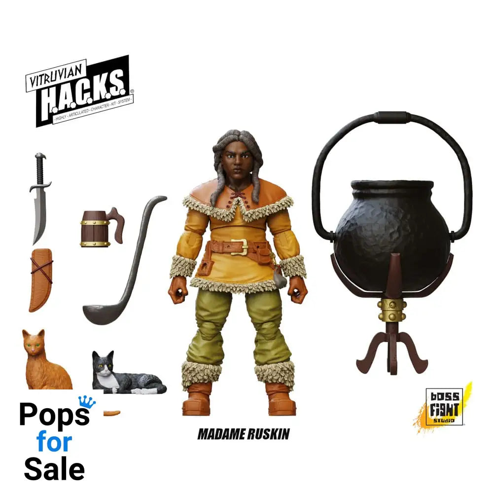 Vitruvian H.A.C.K.S. Action Figure Dwarf Tavern Keeper Madame Ruskin