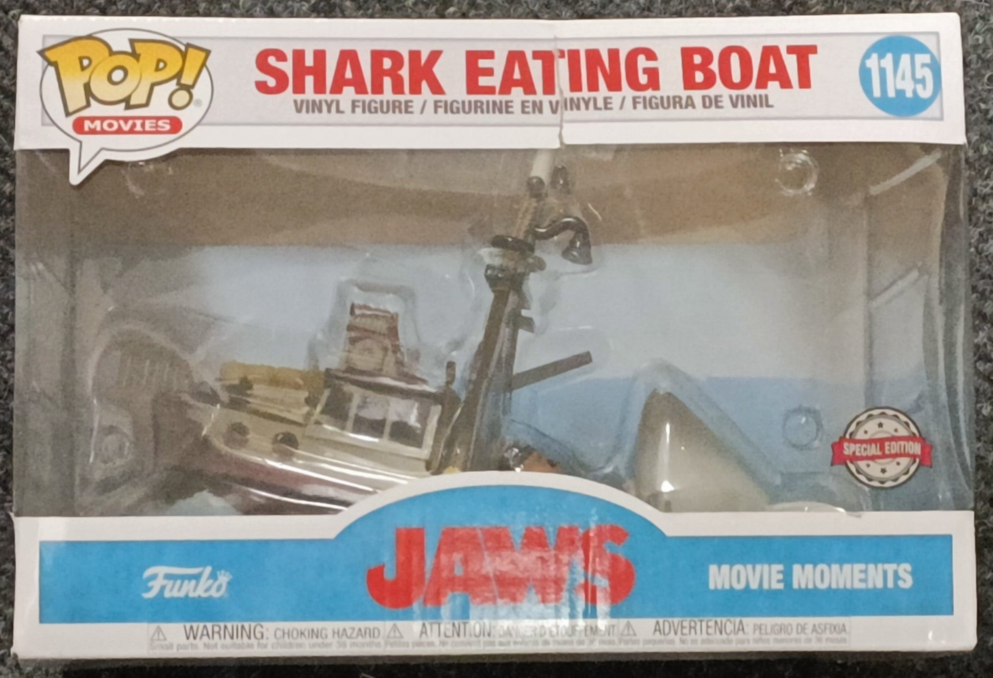 #1145 Shark Eating Boat - Movie Moment - JAWS - Box Damaged Funko POP