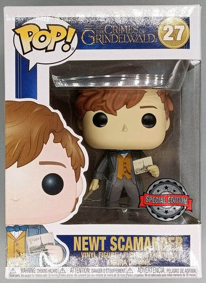 27 Newt Scamander (w/ Postcard) - Fantastic Beasts - Box Damaged Funko POP