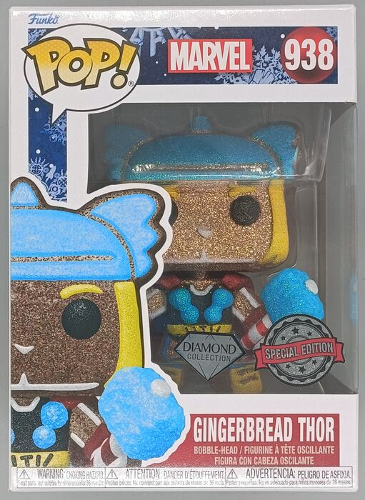#938 Gingerbread Thor - Diamond - Marvel Holidays Funko POP