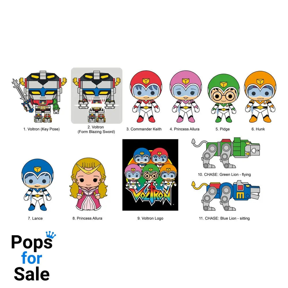 Voltron 3D PVC Bag Clips 40th Anniversary Display (24)