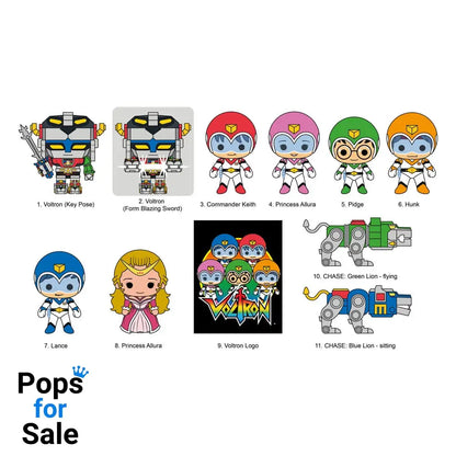 Voltron 3D PVC Bag Clips 40th Anniversary Display (24)