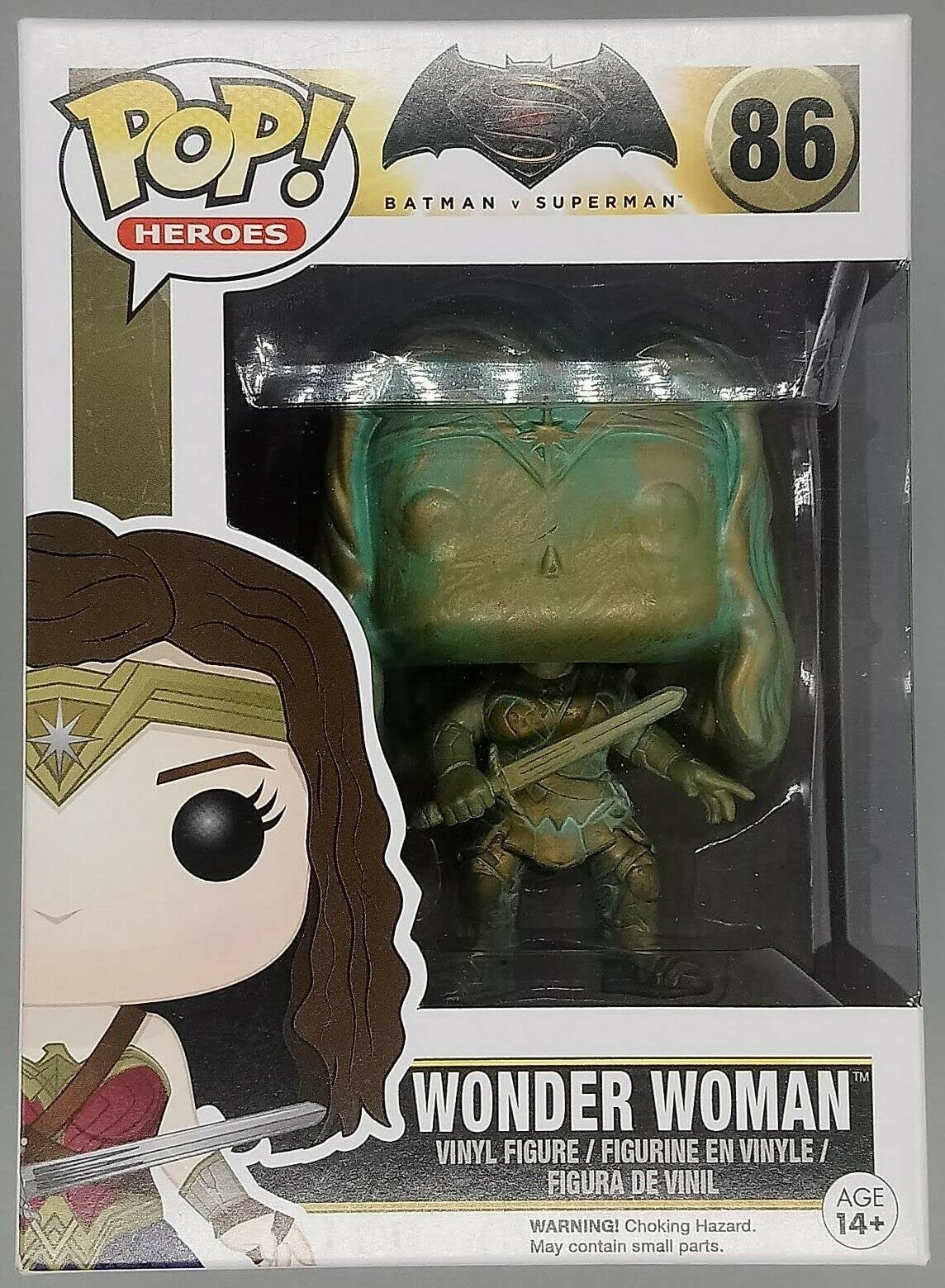 86 Wonder Woman (Patina) DC Batman vs Superman Funko POP - Box Damaged