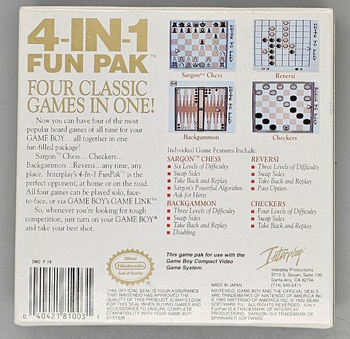 4-in-One Fun Pack for Nintendo GameBoy