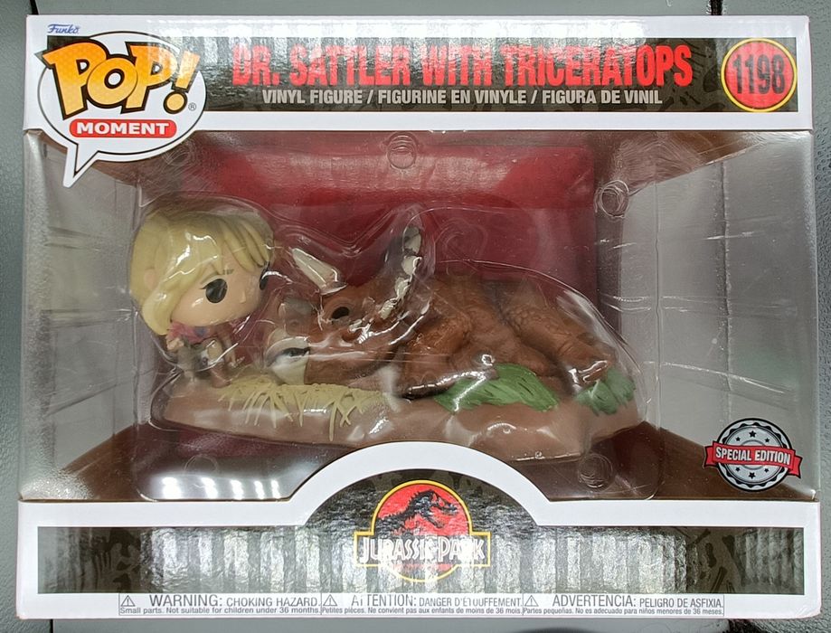 1198 Dr. Sattler with Triceratops Movie Moment Jurassic Park Funko POP
