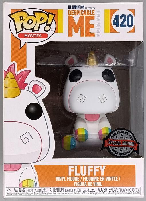 #420 Fluffy (Rainbow) - Despicable Me - Box Damaged Funko POP