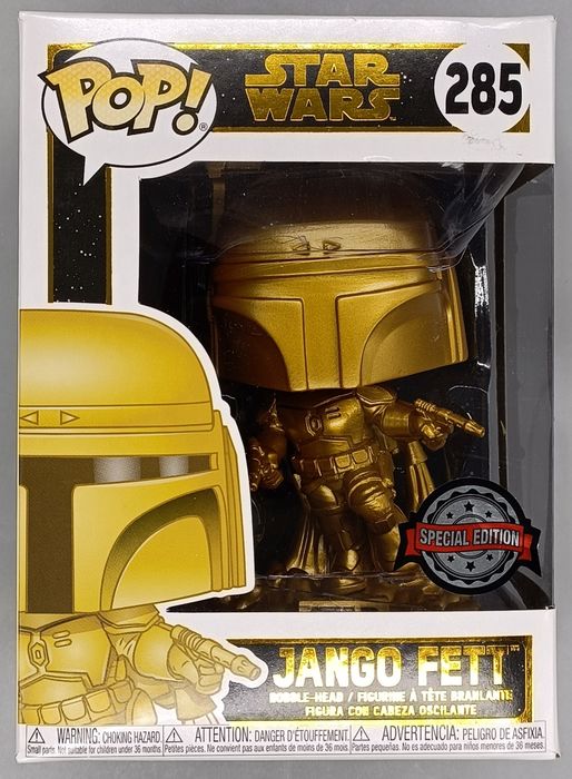 285 Jango Fett (Pre Flight Gold) - Star Wars - Funko POP - Box Damaged