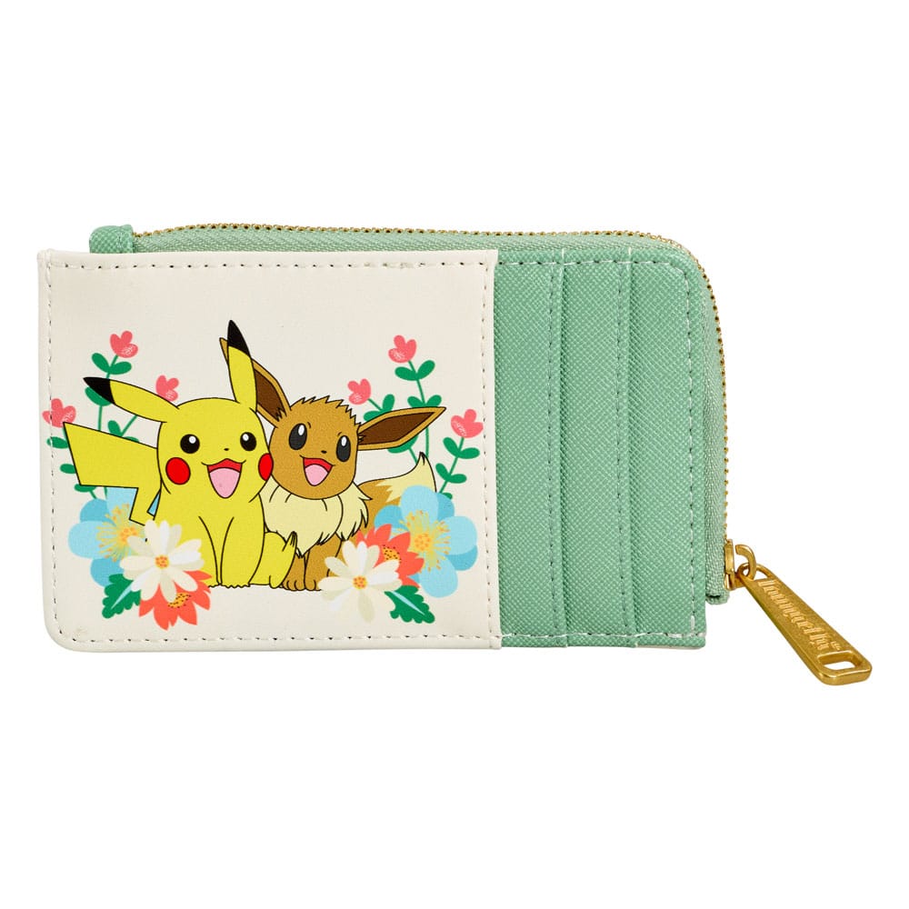 Pokemon by Loungefly Wallet Pikachu & Eevee Floral NEW