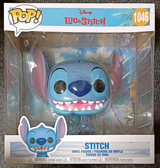 1046 Smiling Seated Stitch - 10 Inch - Disney Lilo & Stitch - Box Damaged Funko POP