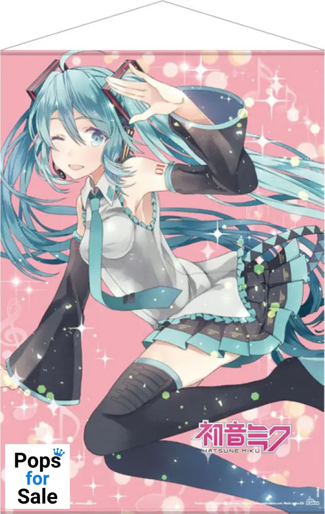 Wall Scroll Hatsune Miku Pink Glitter Poster/Tapestry