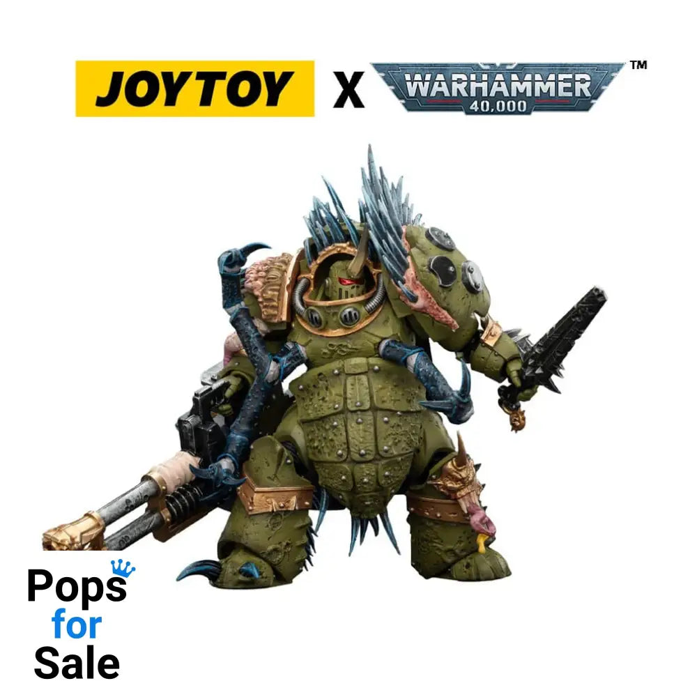 Warhammer 40,000 Action Figure Death Guard Blightlord Terminator 1 with Reaper Autocannon and Bubotic Blades 14 cm