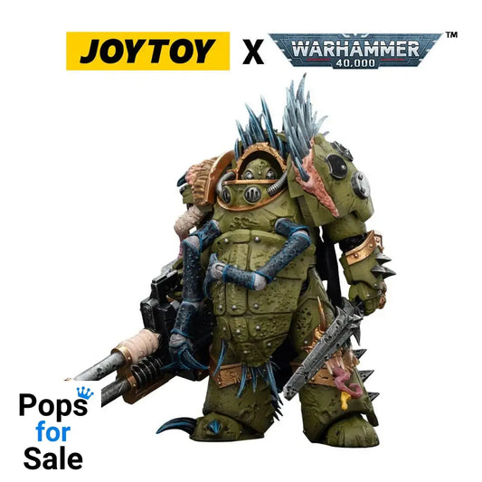 Warhammer 40,000 Action Figure Death Guard Blightlord Terminator 1 with Reaper Autocannon and Bubotic Blades 14 cm