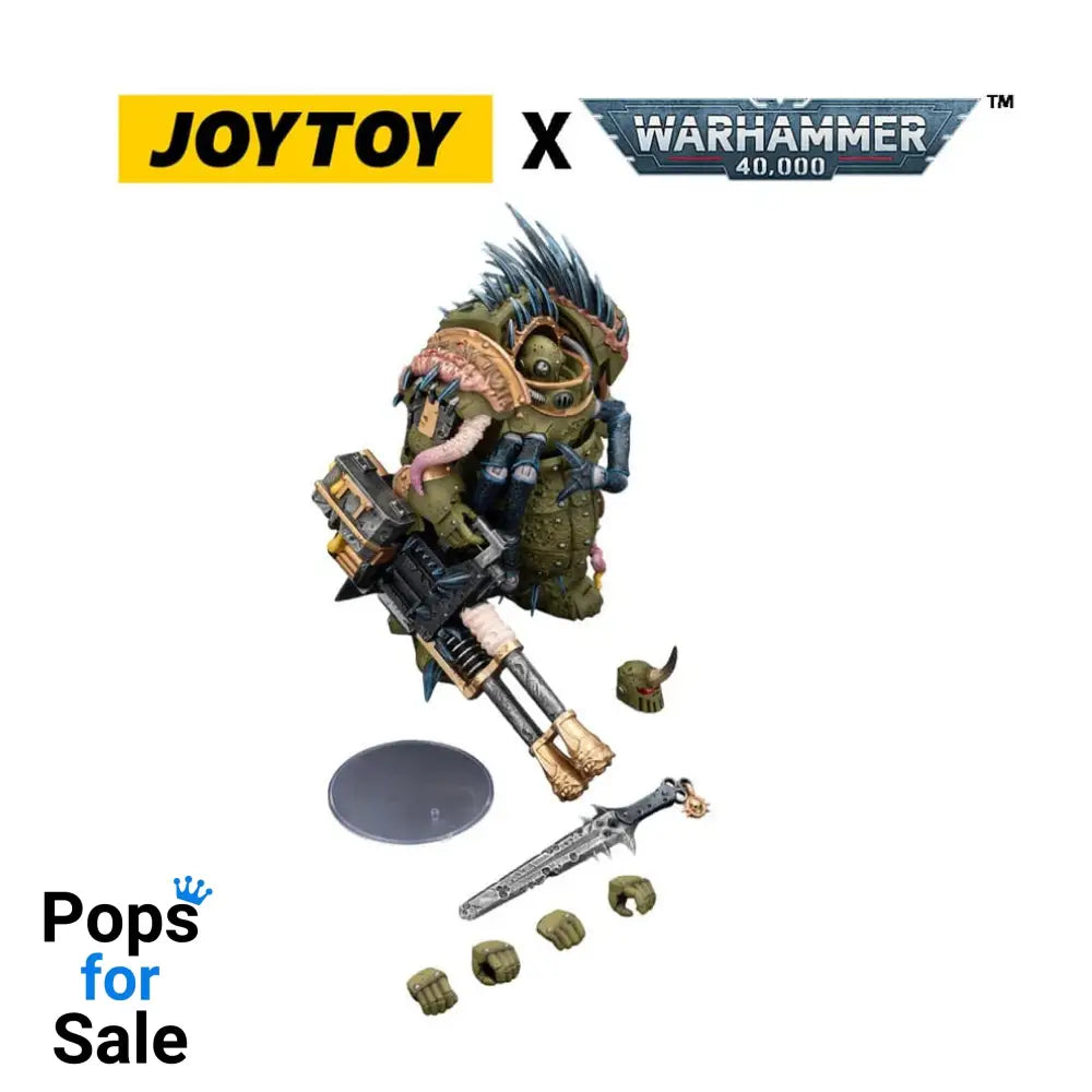 Warhammer 40,000 Action Figure Death Guard Blightlord Terminator 1 with Reaper Autocannon and Bubotic Blades 14 cm