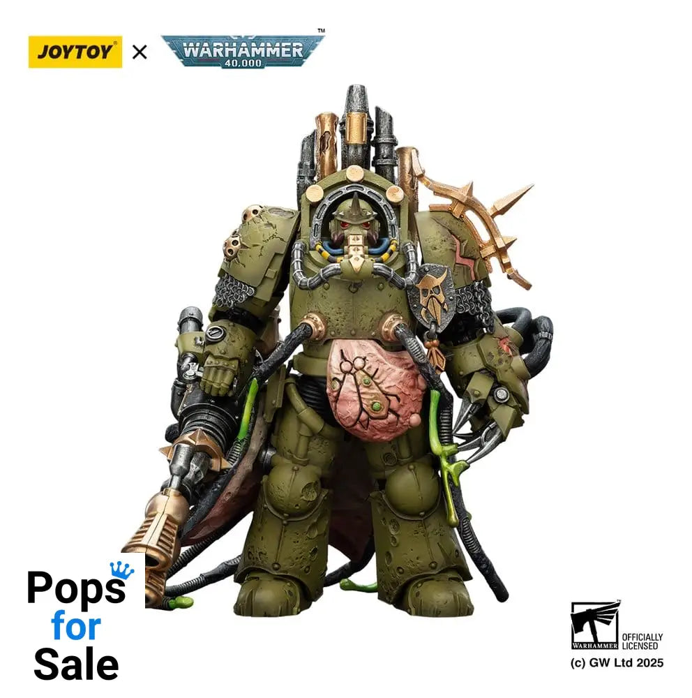 Warhammer 40,000 Action Figure Death Guard Lord of Virulence with Power Fist and Twin Plague Spewer 14 cm