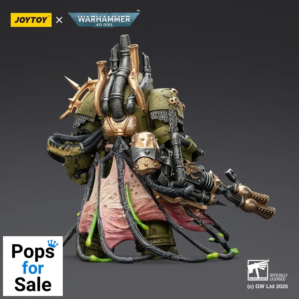 Warhammer 40,000 Action Figure Death Guard Lord of Virulence with Power Fist and Twin Plague Spewer 14 cm