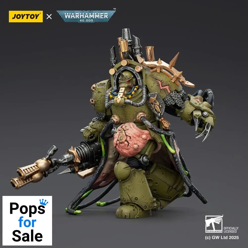 Warhammer 40,000 Action Figure Death Guard Lord of Virulence with Power Fist and Twin Plague Spewer 14 cm