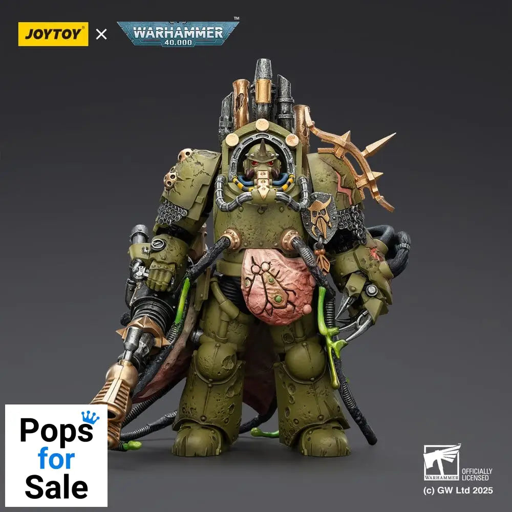 Warhammer 40,000 Action Figure Death Guard Lord of Virulence with Power Fist and Twin Plague Spewer 14 cm