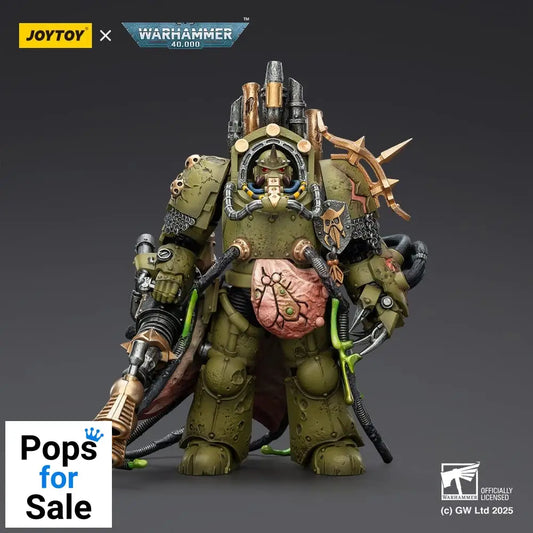 Warhammer 40,000 Action Figure Death Guard Lord of Virulence with Power Fist and Twin Plague Spewer 14 cm
