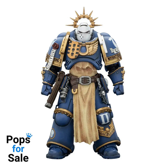 Warhammer 40,000 Action Figure Ultramarines Levantus with Power Sword, Stormshield and Bolt Pistol 13 cm