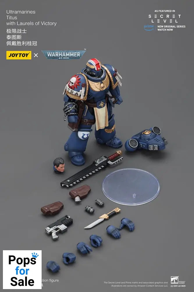 Warhammer 40,000 Action Figure Ultramarines Titus with Laurels of Victory 13 cm