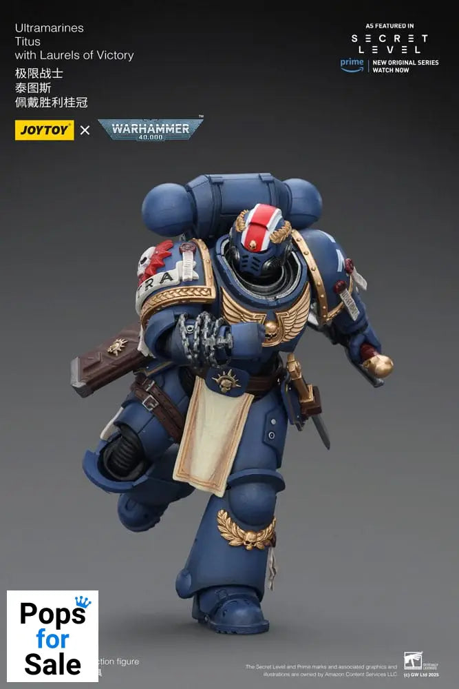 Warhammer 40,000 Action Figure Ultramarines Titus with Laurels of Victory 13 cm