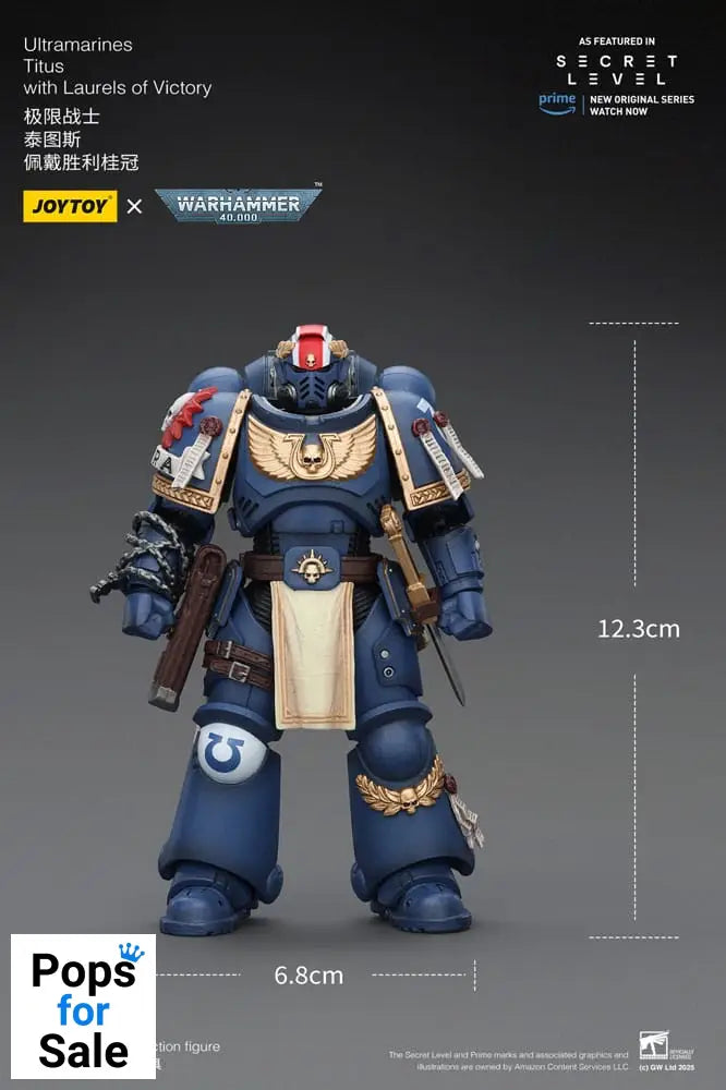 Warhammer 40,000 Action Figure Ultramarines Titus with Laurels of Victory 13 cm
