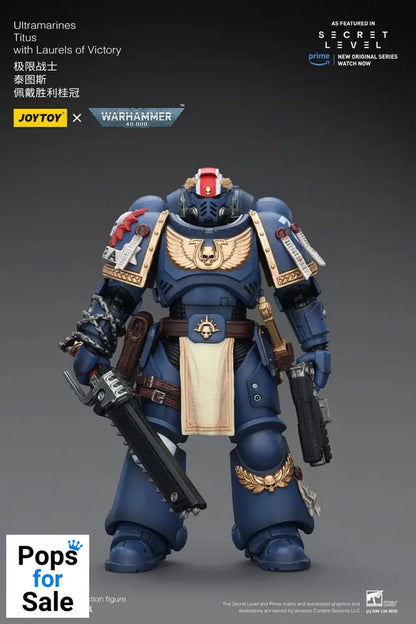 Warhammer 40,000 Action Figure Ultramarines Titus with Laurels of Victory 13 cm