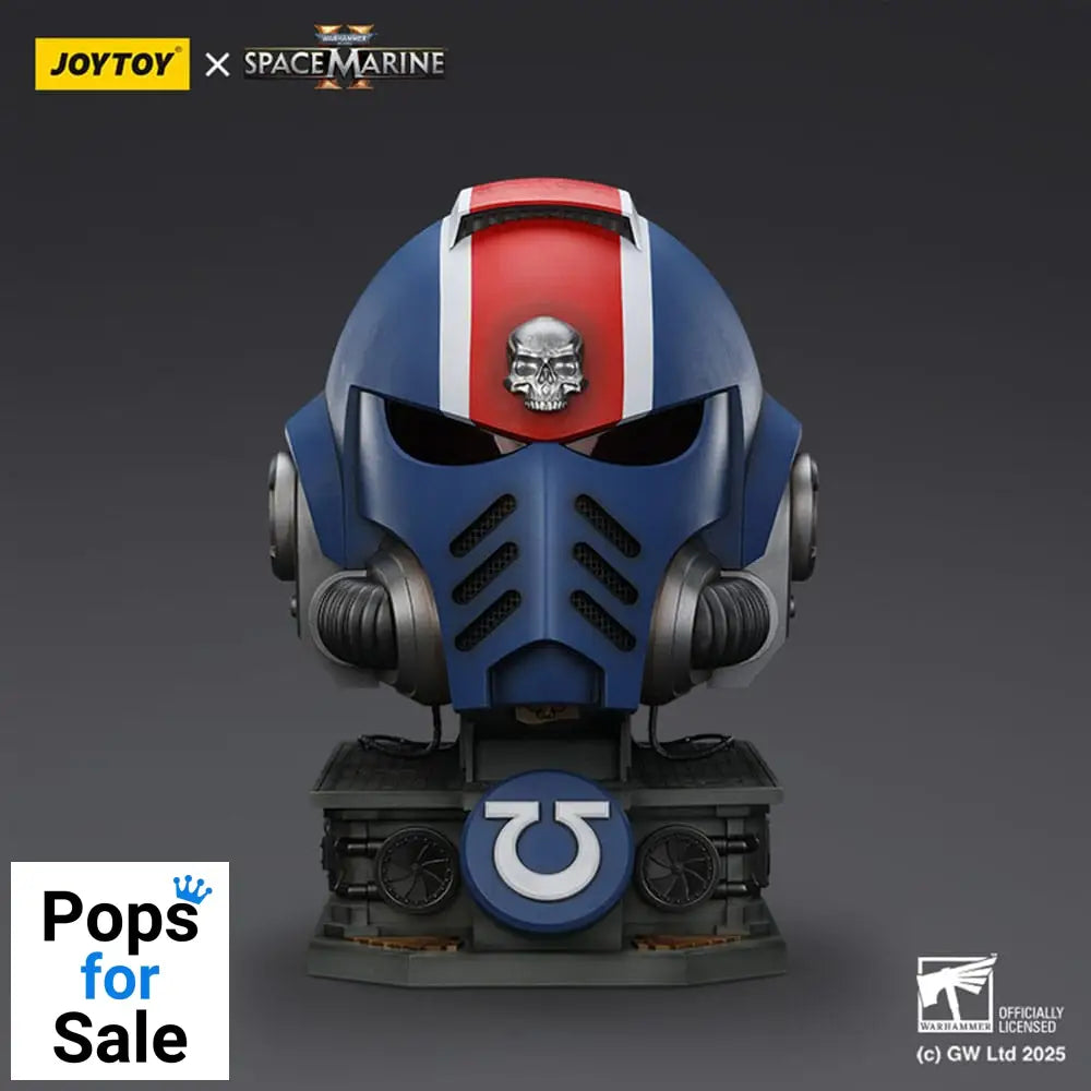 Warhammer 40,000: Space Marine 2 Replica Ultramarines Lieutenant Titus helmet with Display Stand 44 cm