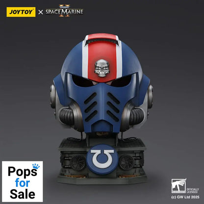 Warhammer 40,000: Space Marine 2 Replica Ultramarines Lieutenant Titus helmet with Display Stand 44 cm