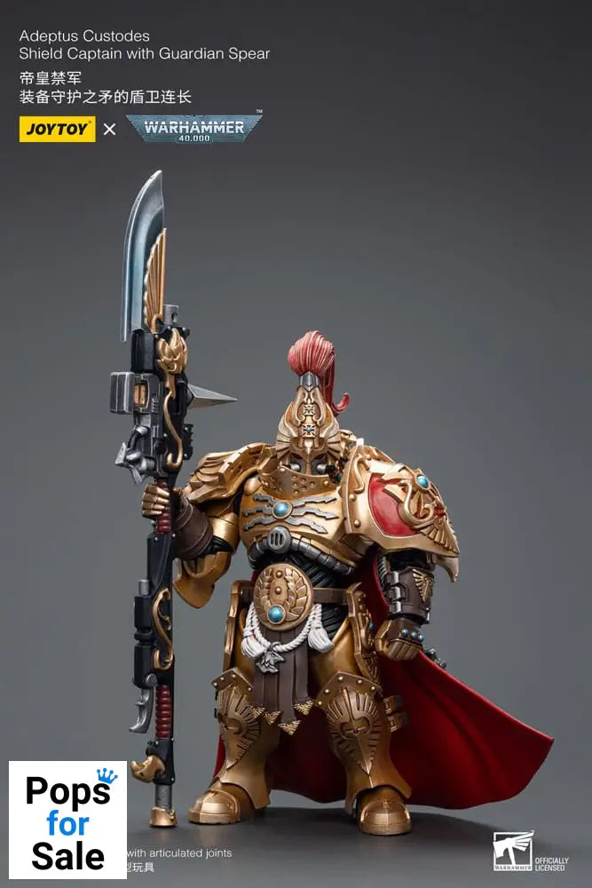 Warhammer 40k Action Figure 1/18 Adeptus Custodes Shield Captain with Guardian Spear 12 cm