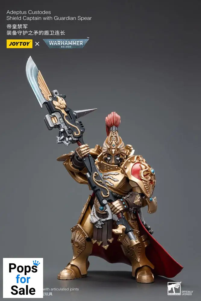 Warhammer 40k Action Figure 1/18 Adeptus Custodes Shield Captain with Guardian Spear 12 cm
