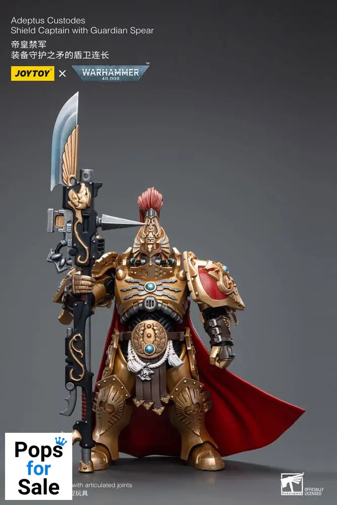 Warhammer 40k Action Figure 1/18 Adeptus Custodes Shield Captain with Guardian Spear 12 cm