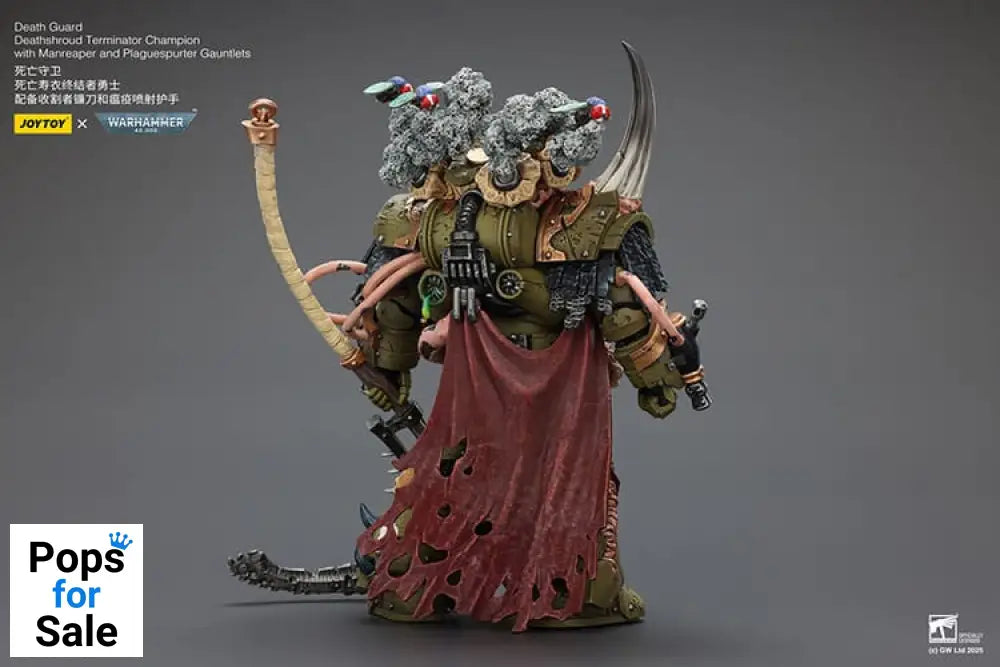 Warhammer 40k Action Figure 1/18 Death Guard Deathshroud Terminator Championwith Manreaper and Plaguespurter Gauntlets 14 cm