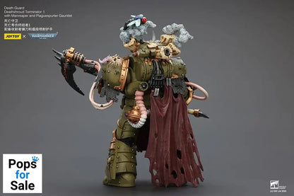 Warhammer 40k Action Figure 1/18 Death Guard Deathshroud Terminator 1 with Manreaper and Plaguespurter Gauntlet 14 cm