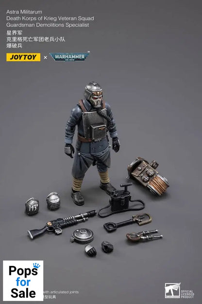 Warhammer 40k Action Figure 1/18 Death Korps of Krieg Veteran Squad Guardsman Demolitions Specialist 10 cm Action