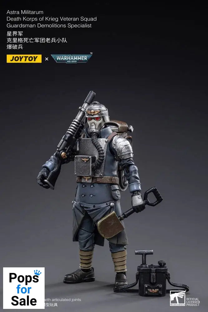 Warhammer 40k Action Figure 1/18 Death Korps of Krieg Veteran Squad Guardsman Demolitions Specialist 10 cm